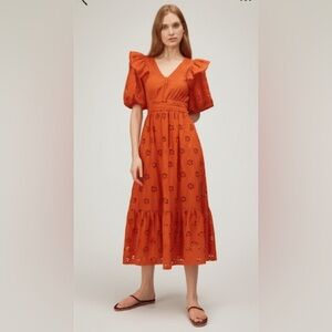 kate spade Orange and White Maxi Dresses